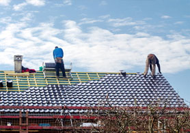 travaux de réparation de toiture